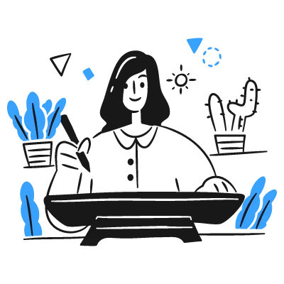 Illustration of a happy planner