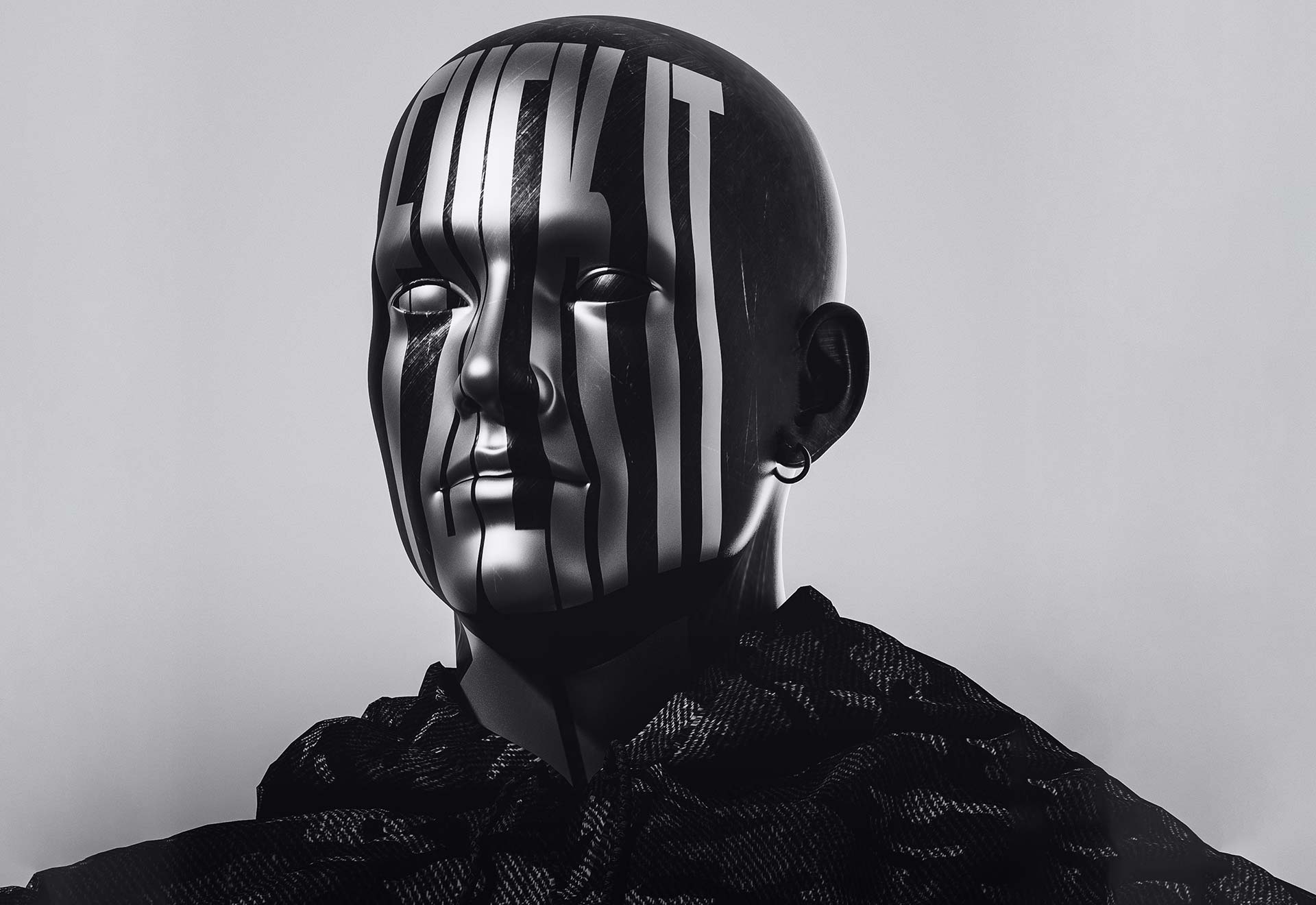 3d model of a human face.