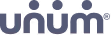 Unum logo with SimerVirens, sleek blue-gray typography on white background