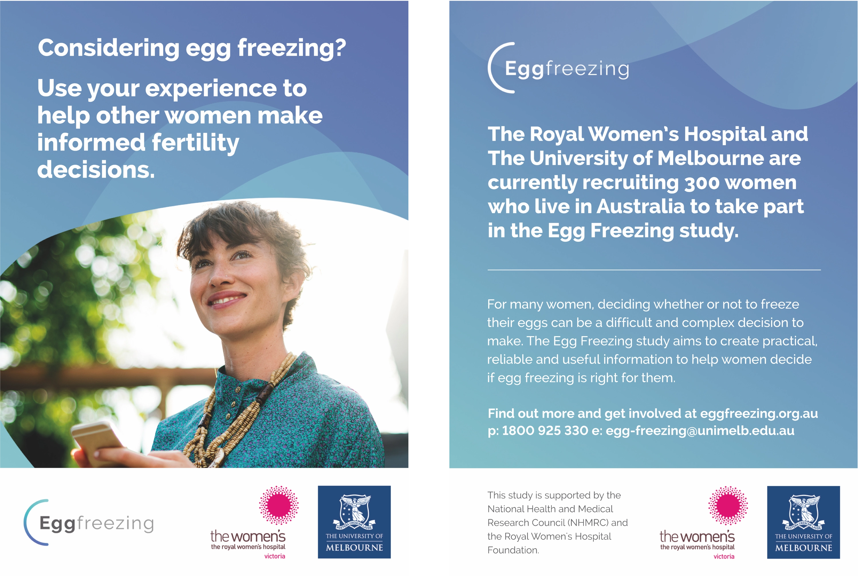 Egg Freezing A6 postcard design