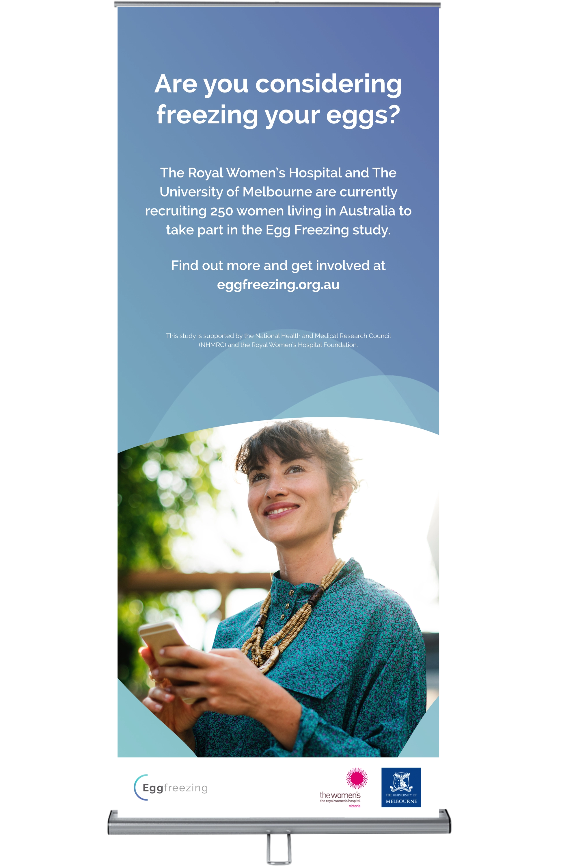 Egg Freezing pull-up banner design