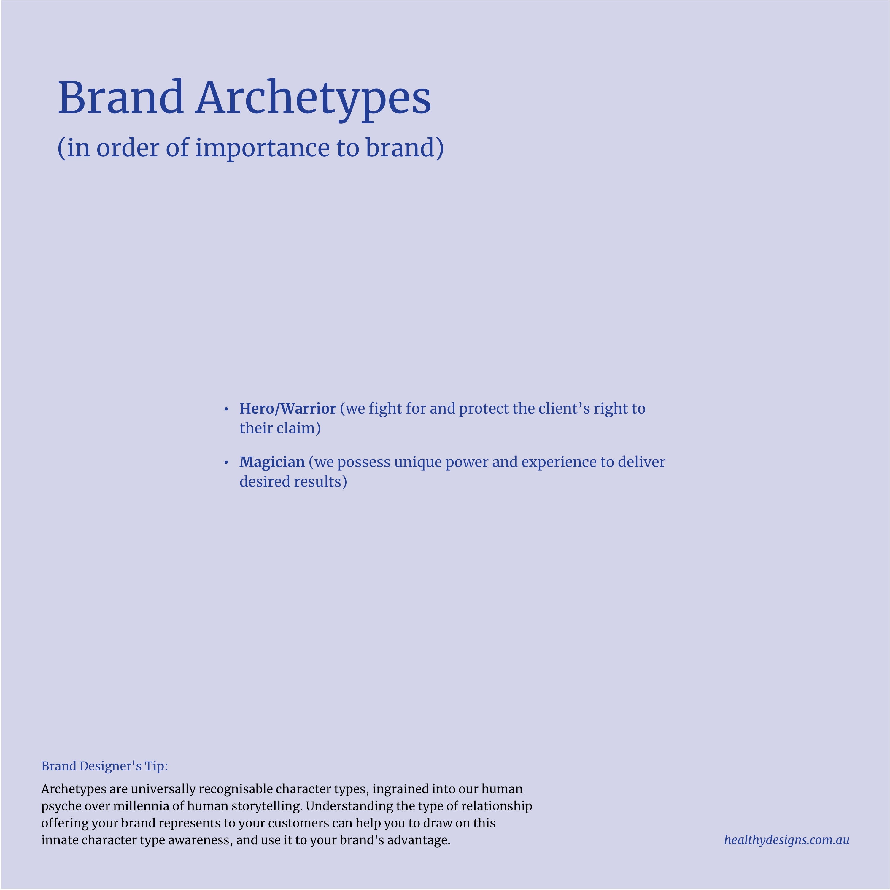 Brand Vision Showcase (Archetypes page)