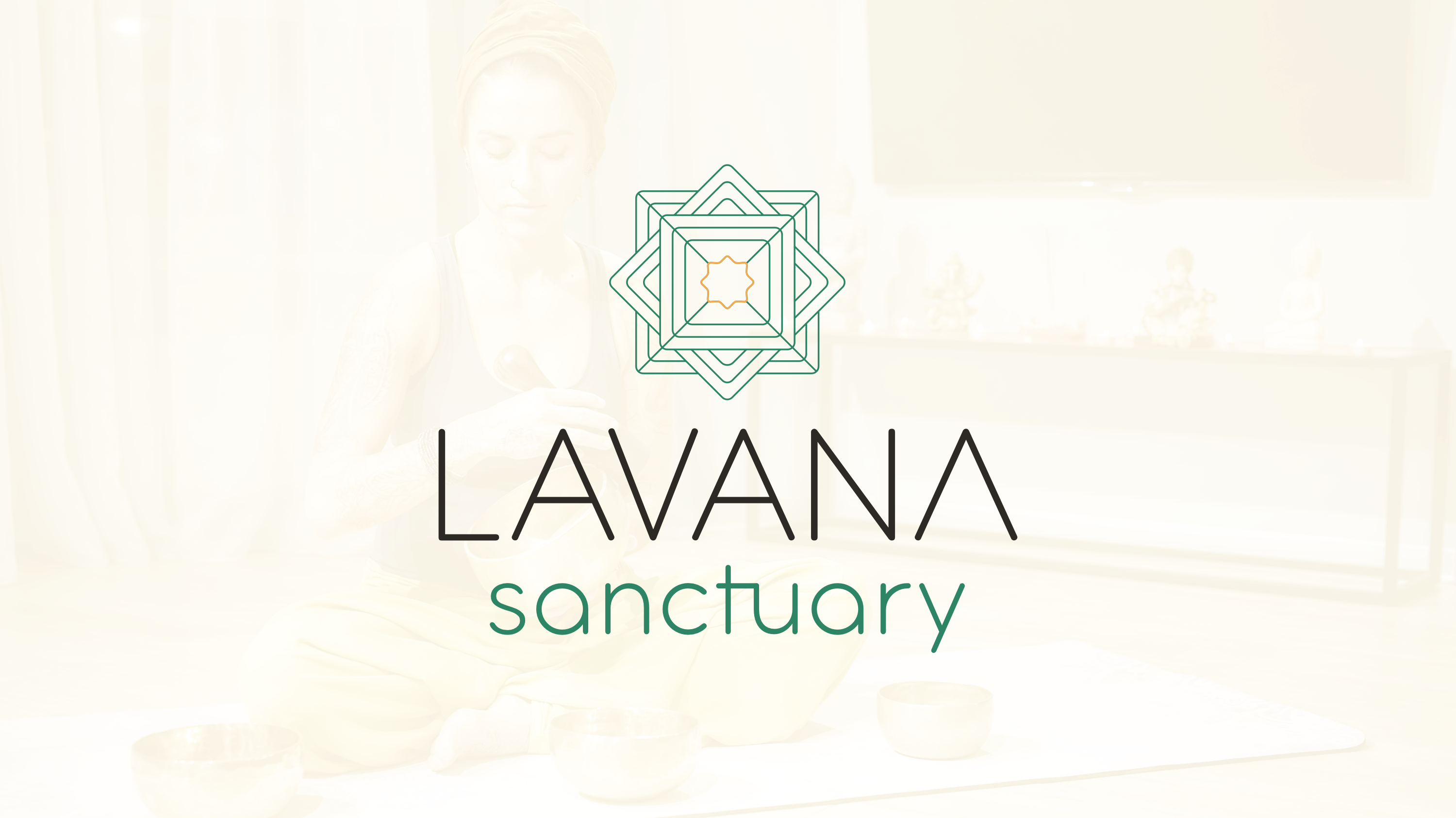 Lavana Sanctuary logo design on white background image