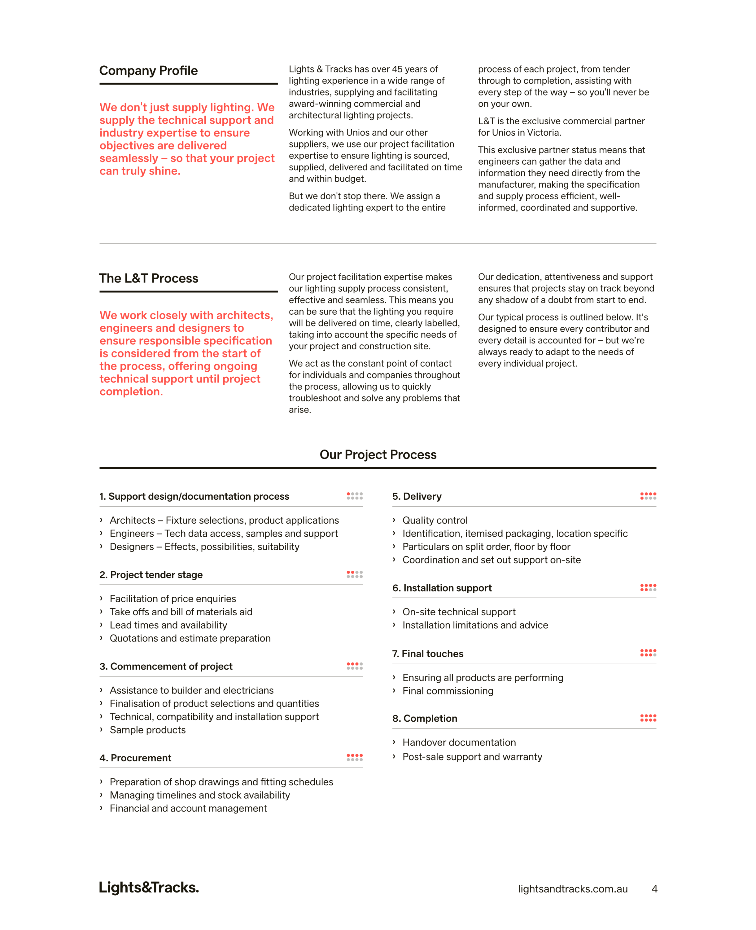 Lights&Tracks Corporate Profile (page 4)