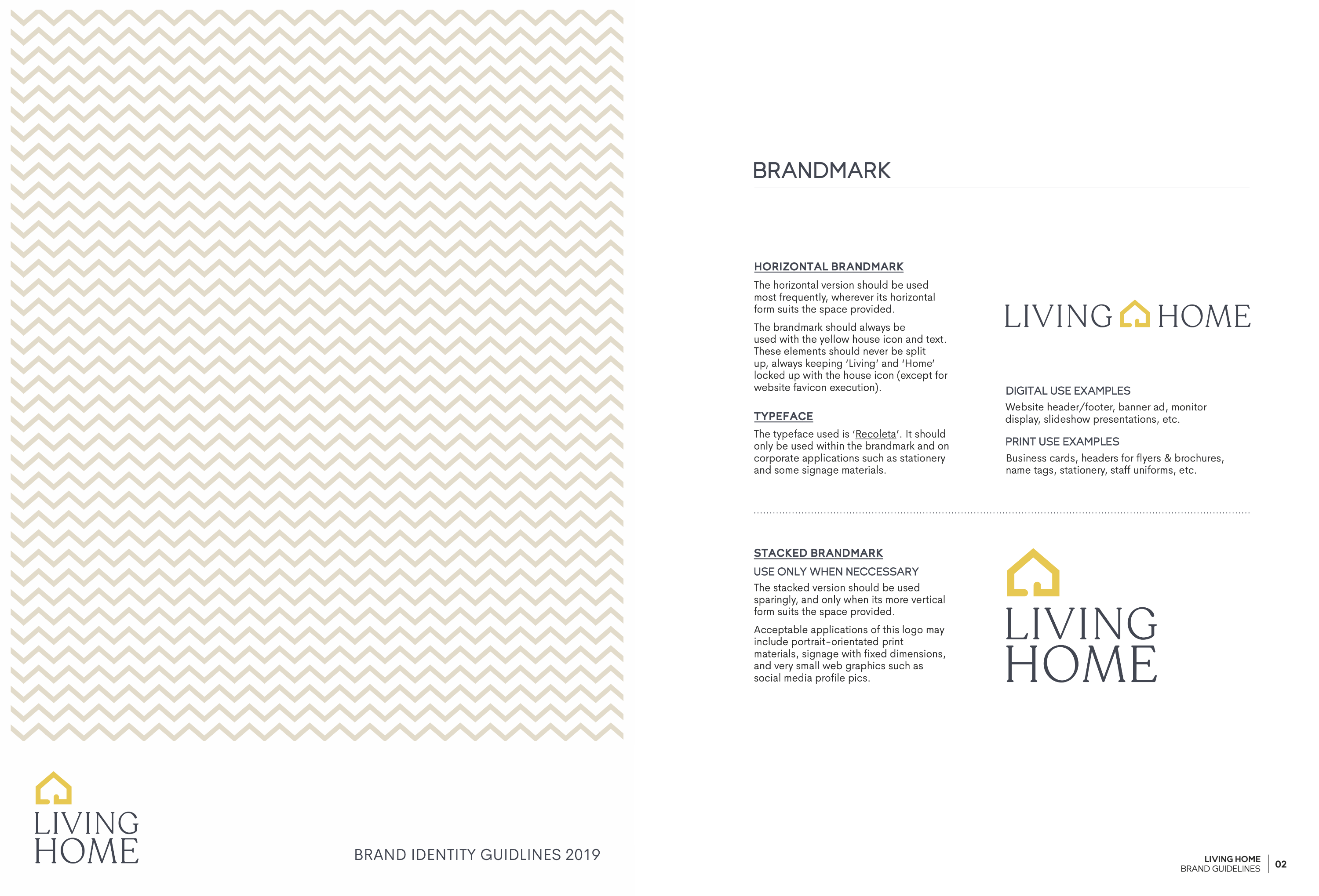 Living Home style guide (page 1 & 2)