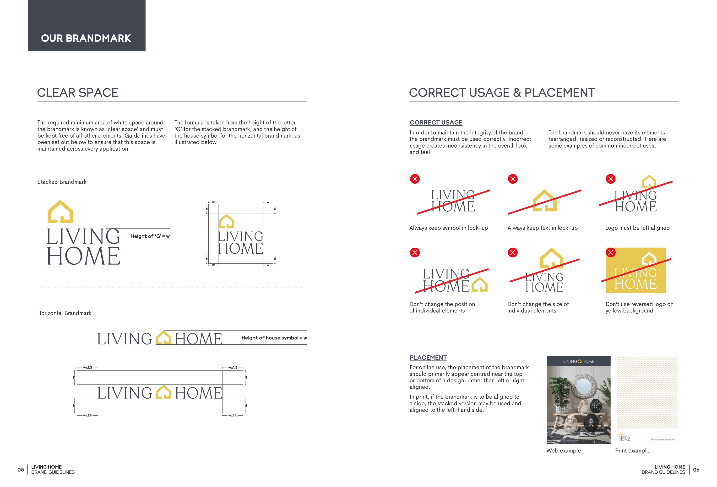 Living Home style guide (page 5 & 6)