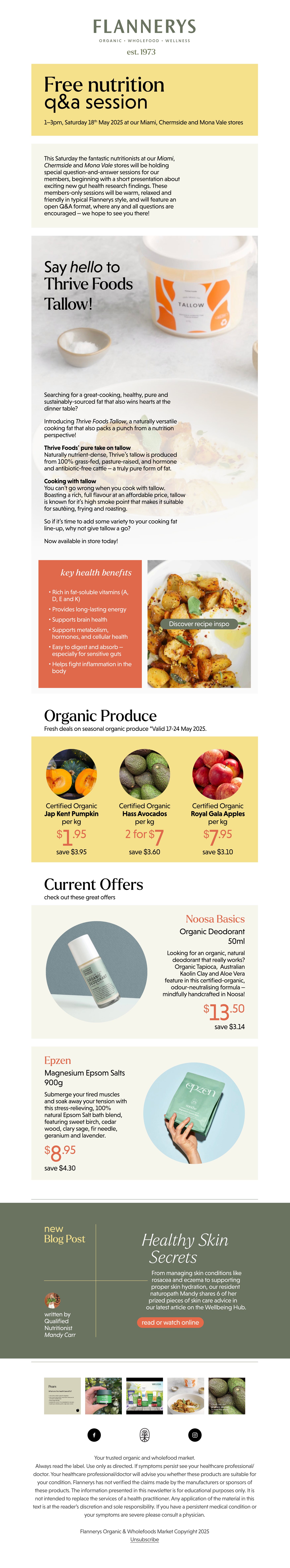 Flannerys member email design