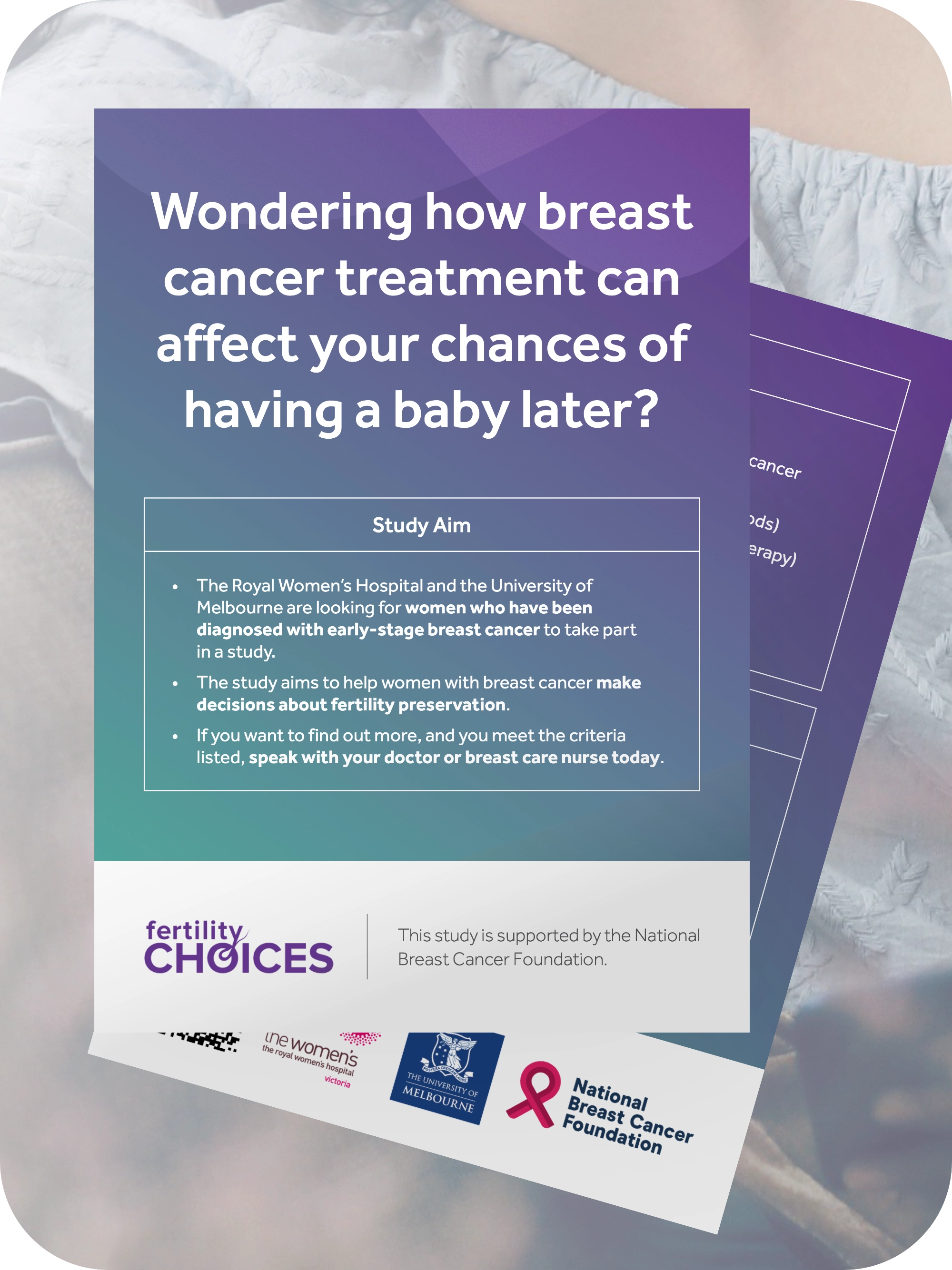 Fertility Choices postcard designs