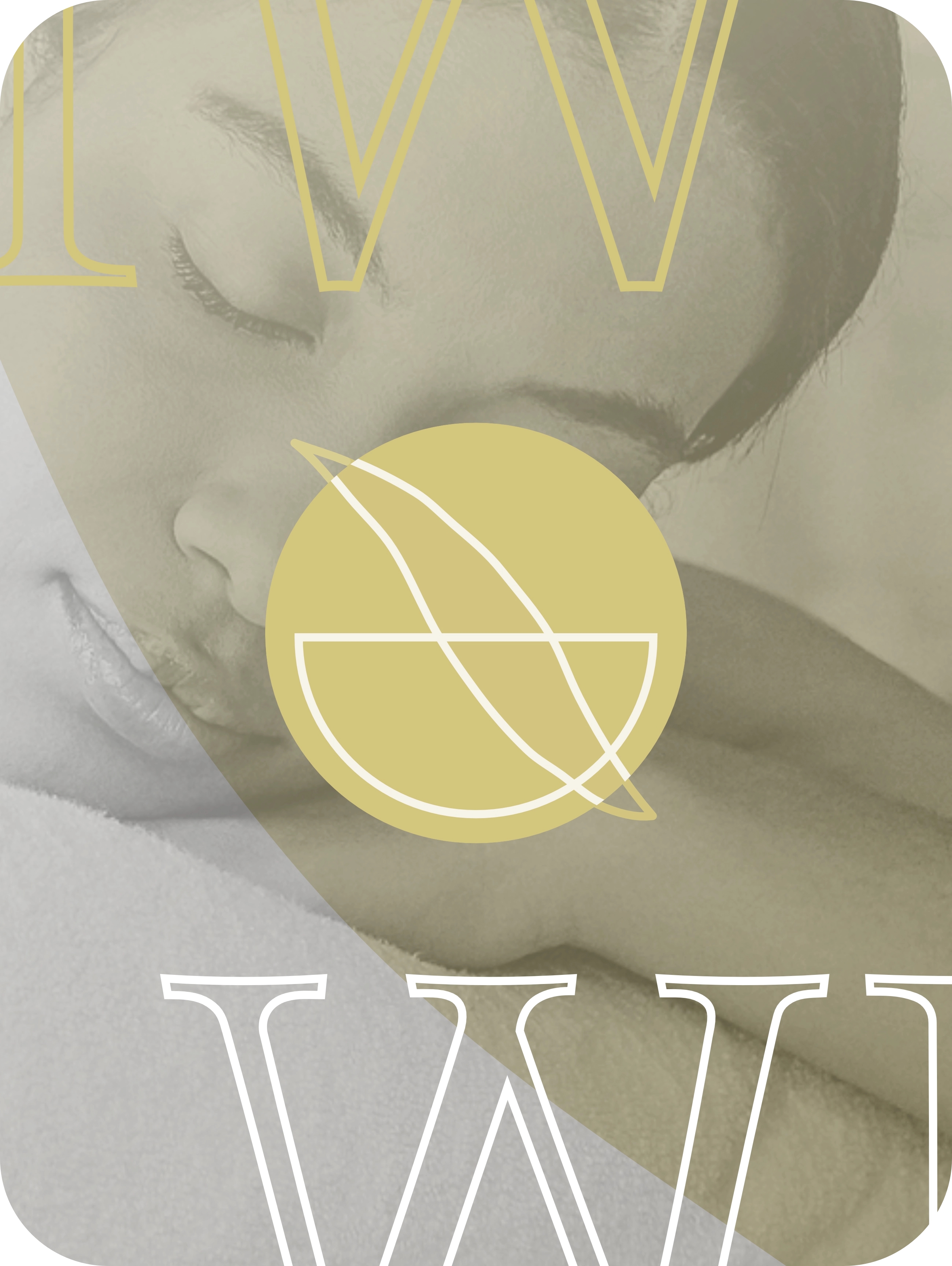 ntegrate Wellness poster design featuring a young woman resting her head