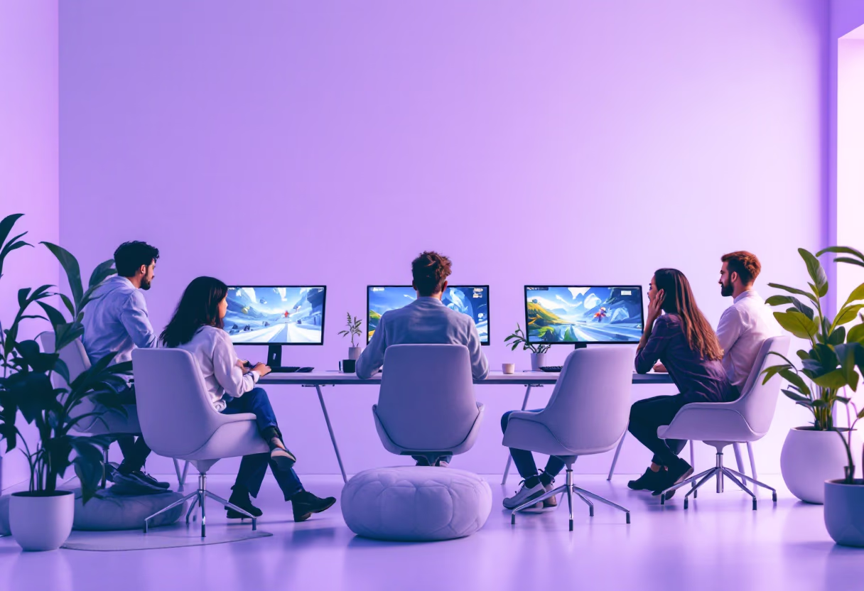 image of studio setting (for a game development company)