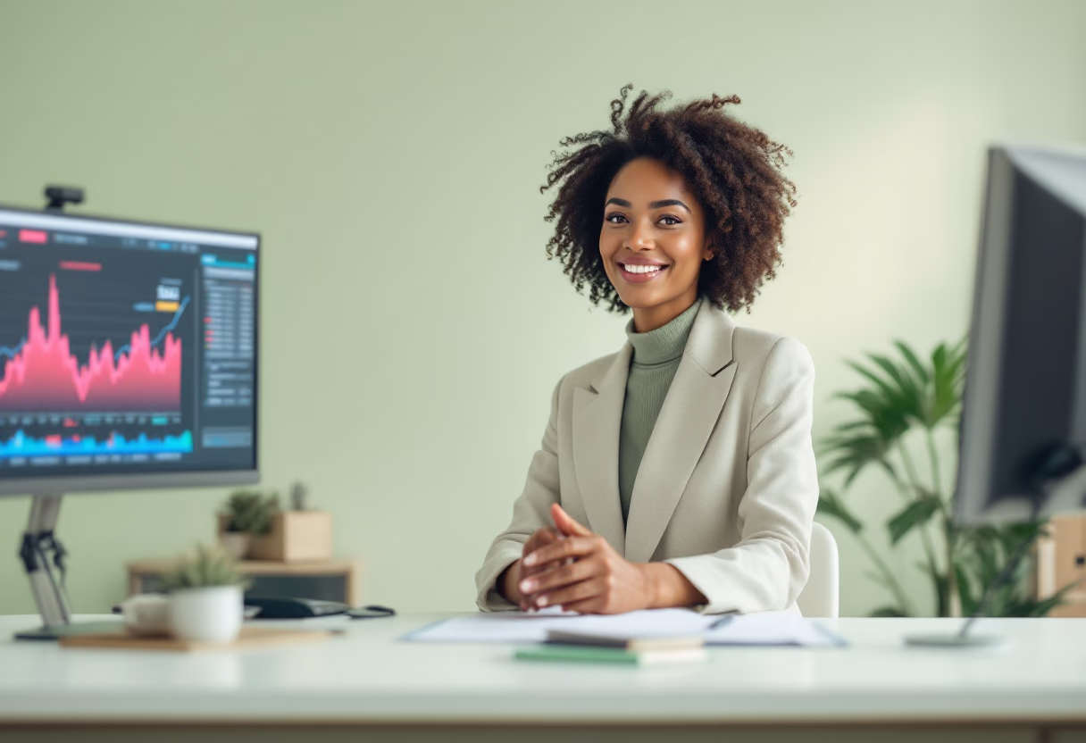 image of financial news broadcast