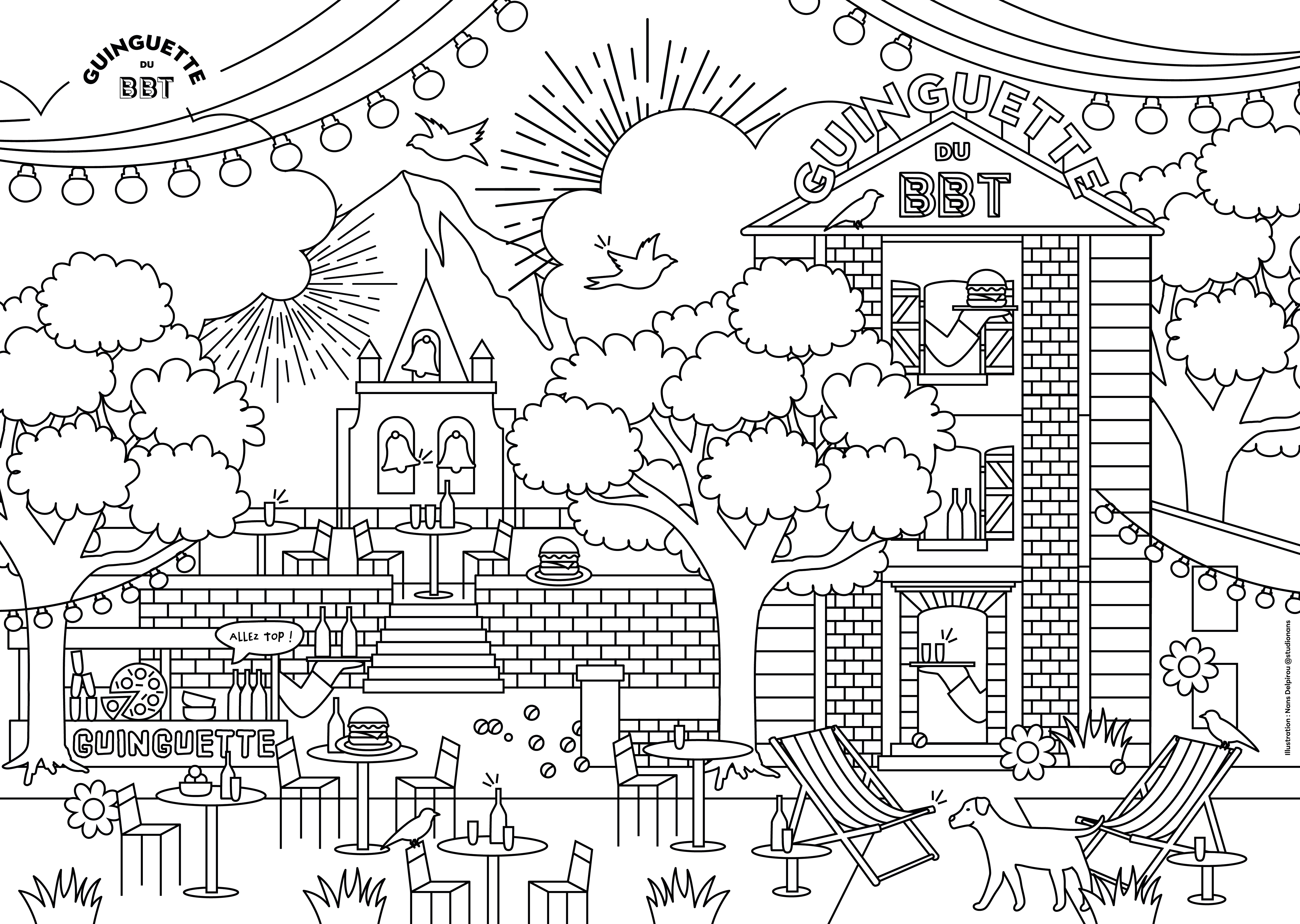 Coloriage Guinguette du BBT