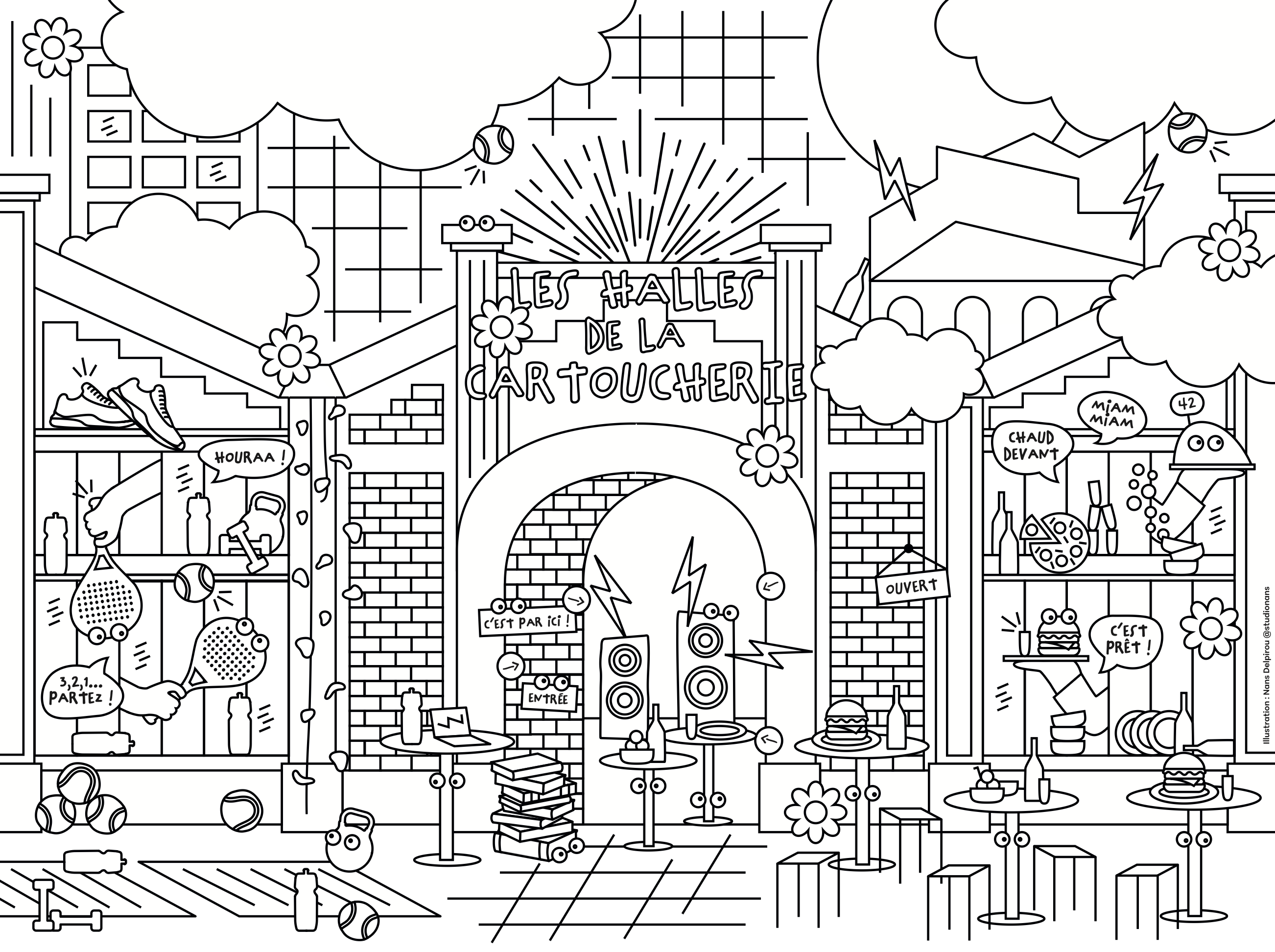 Coloriage des Halles