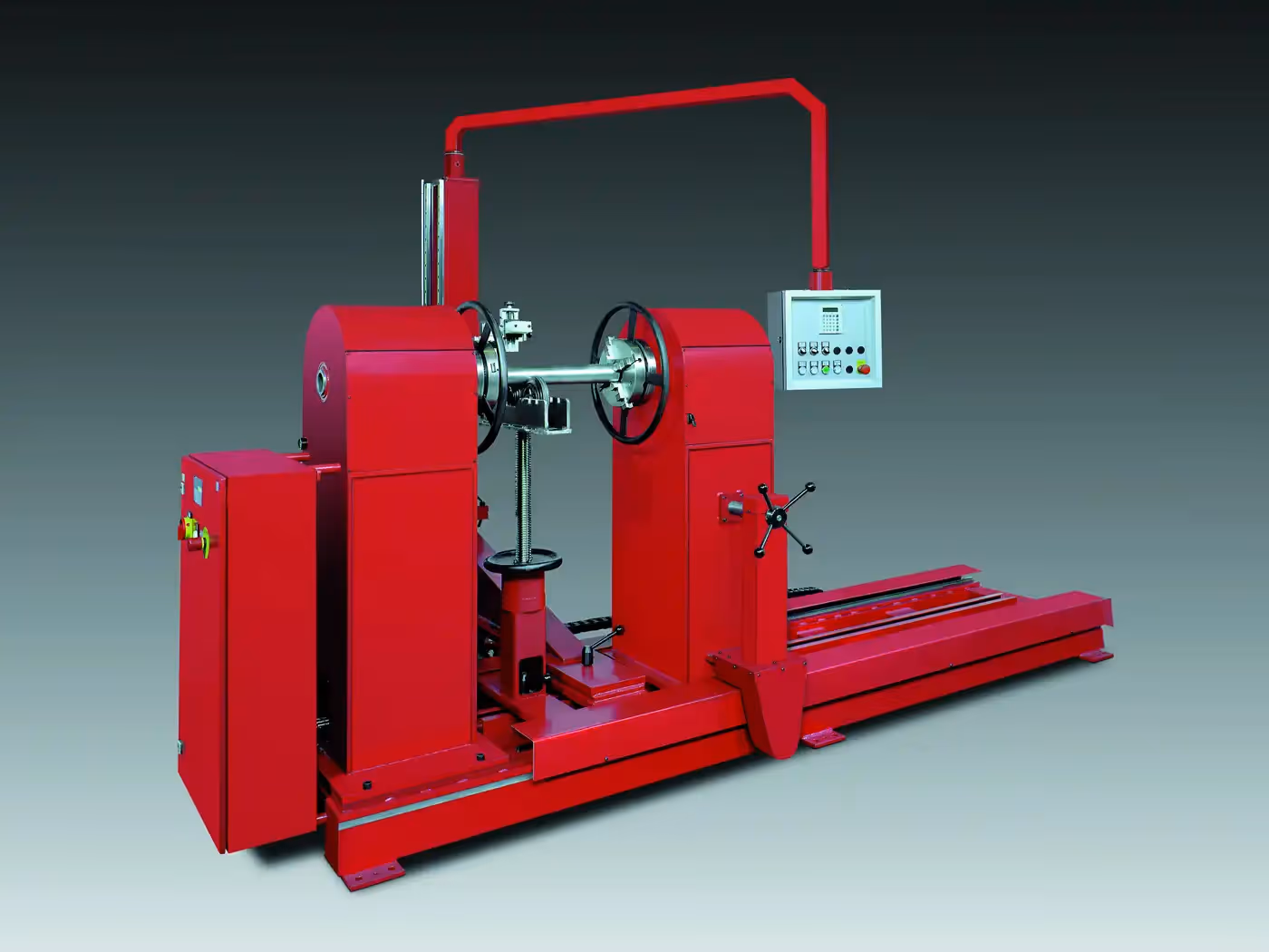 Vertikale Rundnaht­­schweiß­­maschine mit Drehachsen