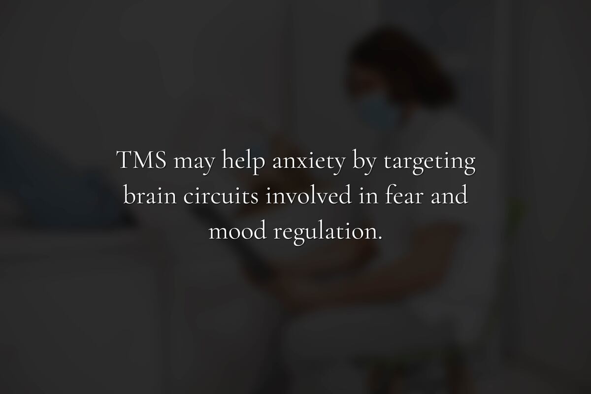 How does TMS therapy treat anxiety?