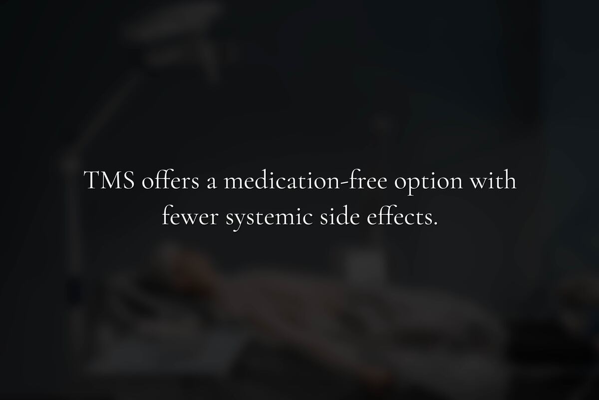 How is TMS for anxiety different from medication?