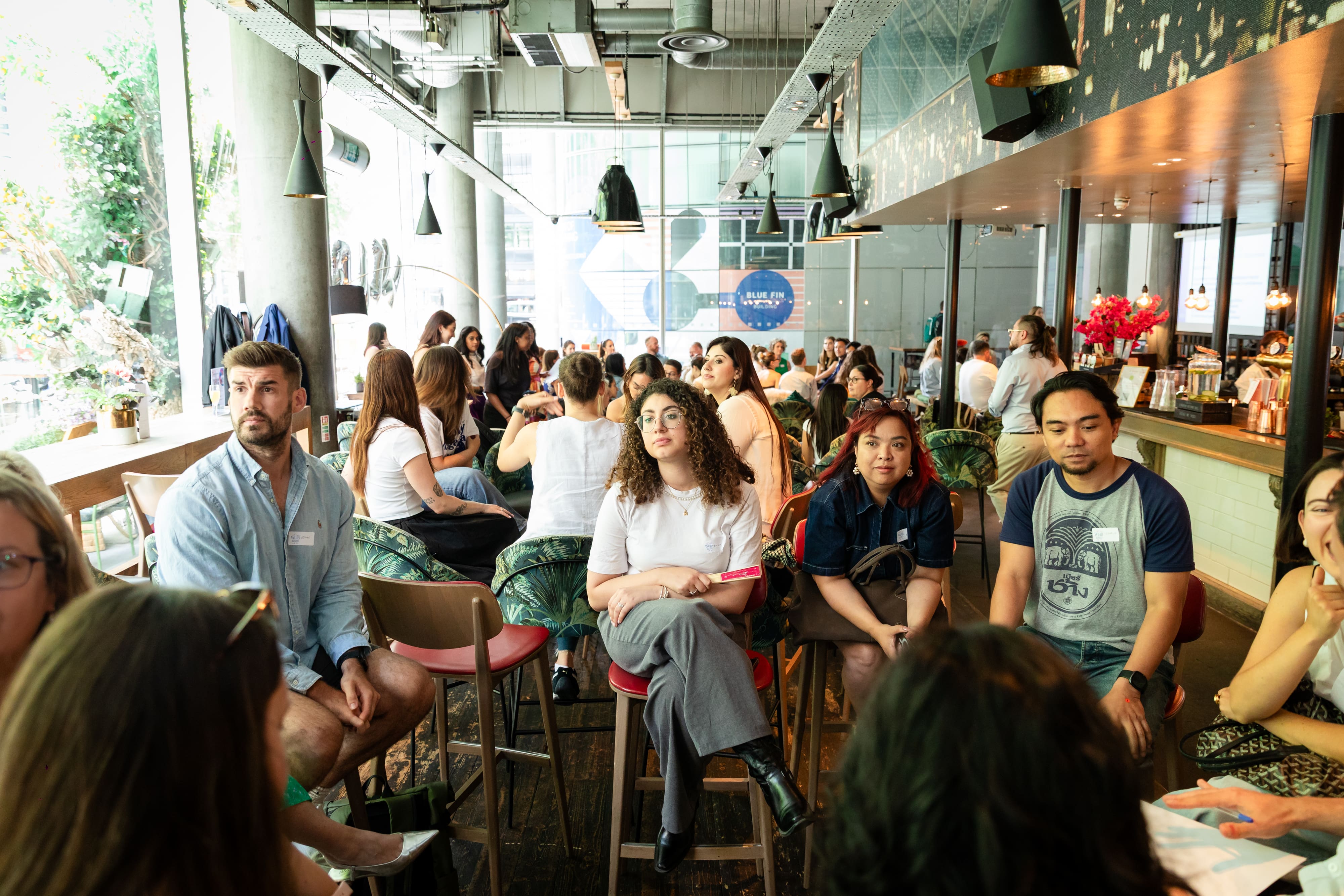 image of a teacher interacting with students using digital tools (for edtech)