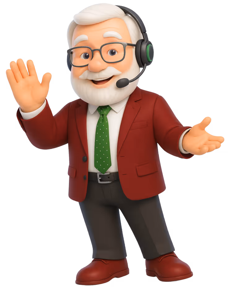 SantaClues mascot: Santa dressed in a suit as a worldclass salesman 