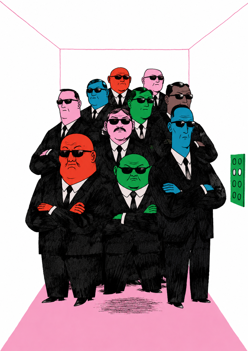 Security agents illustration