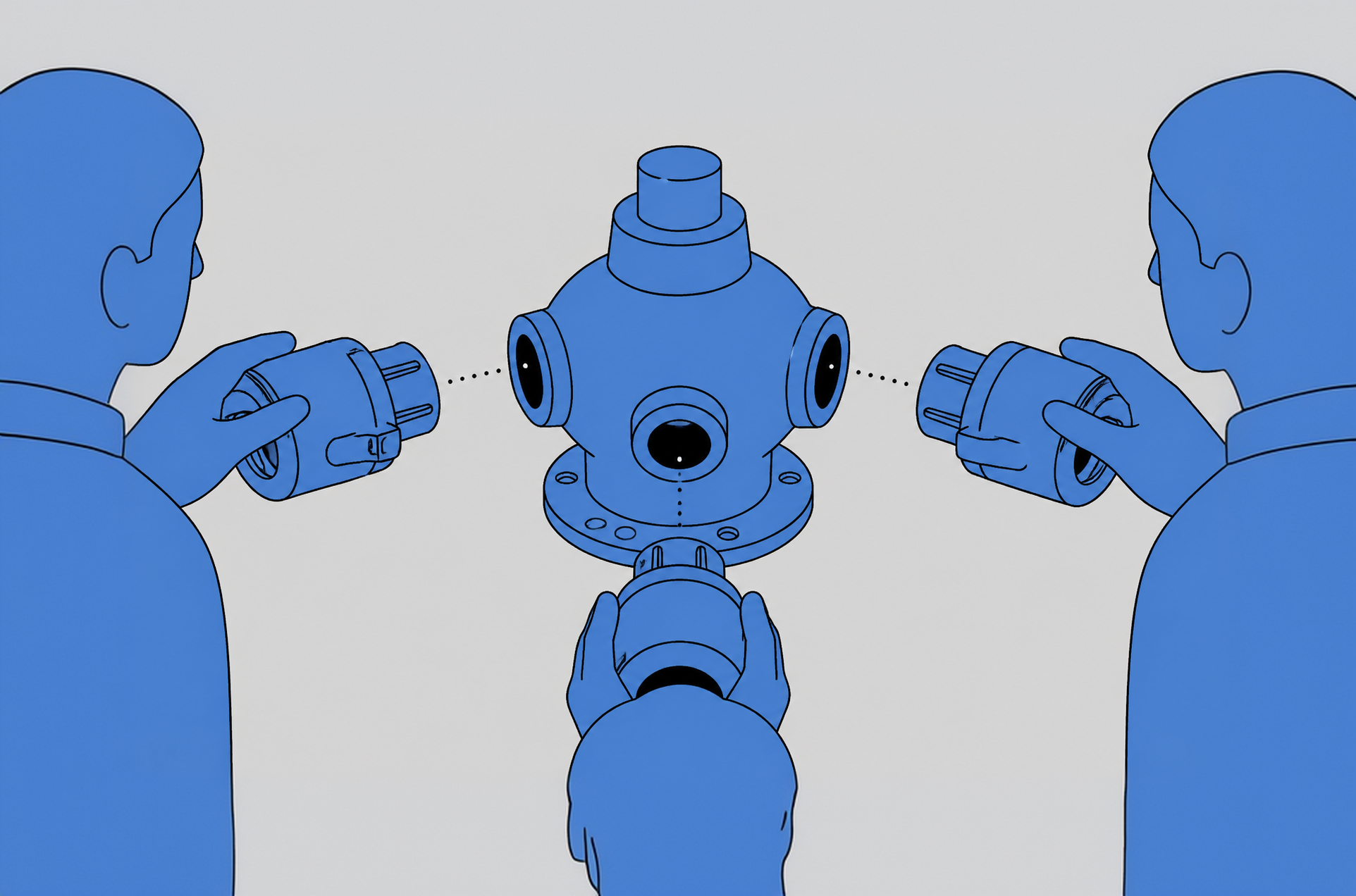 Connected AI models illustration
