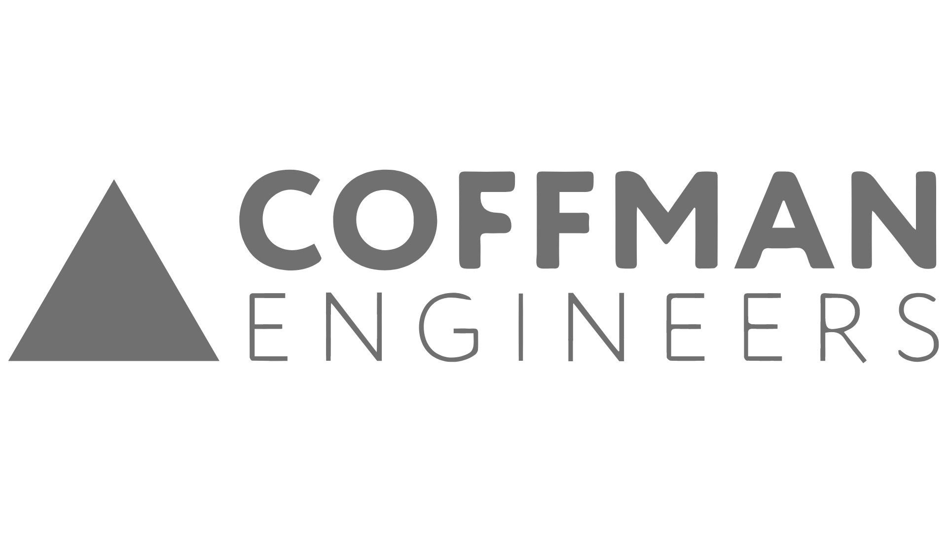 Gray triangle logo to the left of the text 'COFFMAN' in bold uppercase and 'ENGINEERS' in smaller uppercase letters.