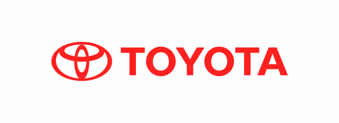 Toyota-Logo in roter Farbe.