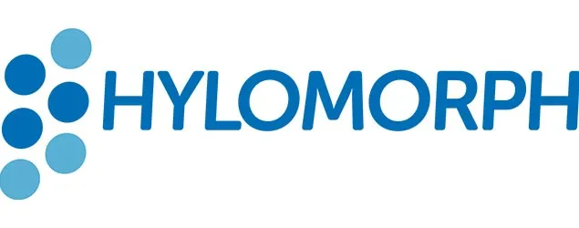 Hylomorph company logo with blue circular design on the left.