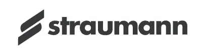 Straumann company logo in black text with stylized double bar symbol.