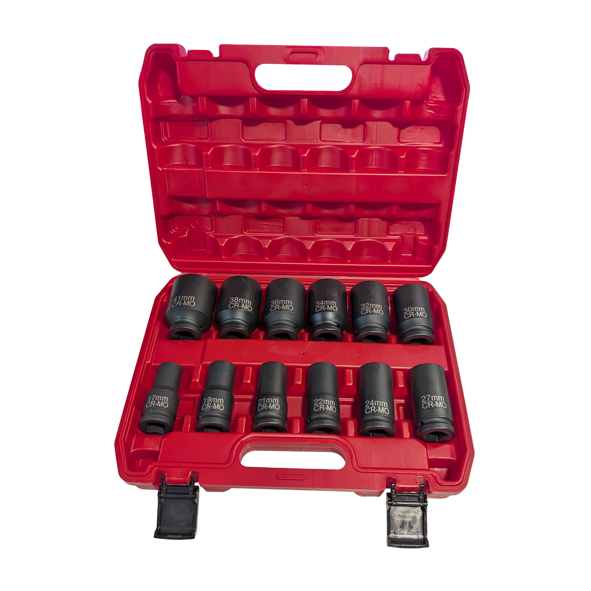 12-Piece 3/4" Drive CR-MO Deep Impact Socket Set 17-41mm
