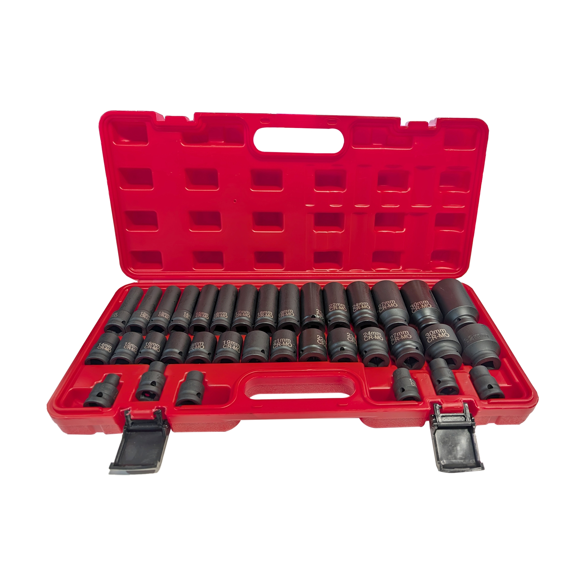 35-Piece 1/2" Drive CR-MO Combination Impact Socket Set