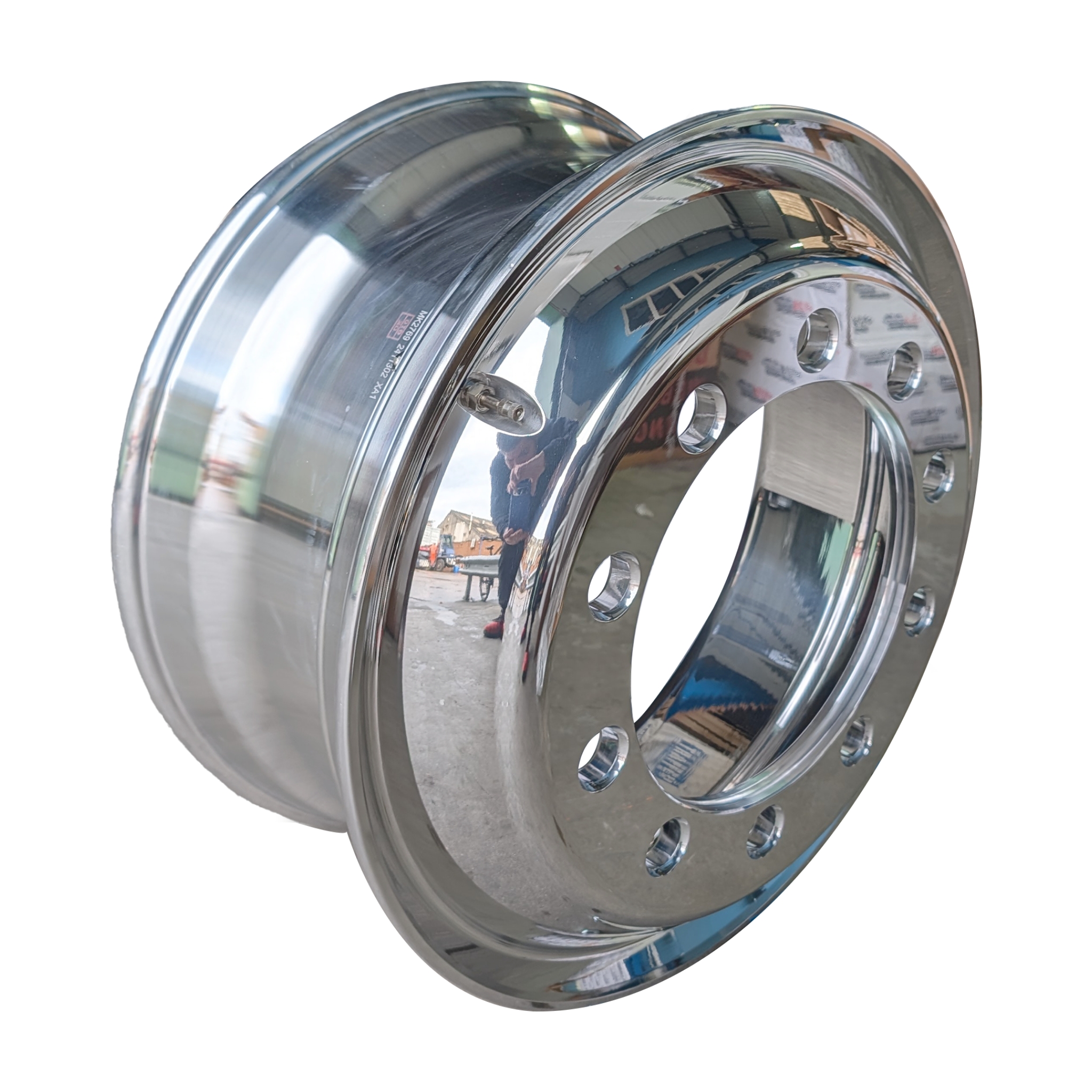 22.5" x 9" Solid Forged Polished Alloy Race Wheel 32mm Holes