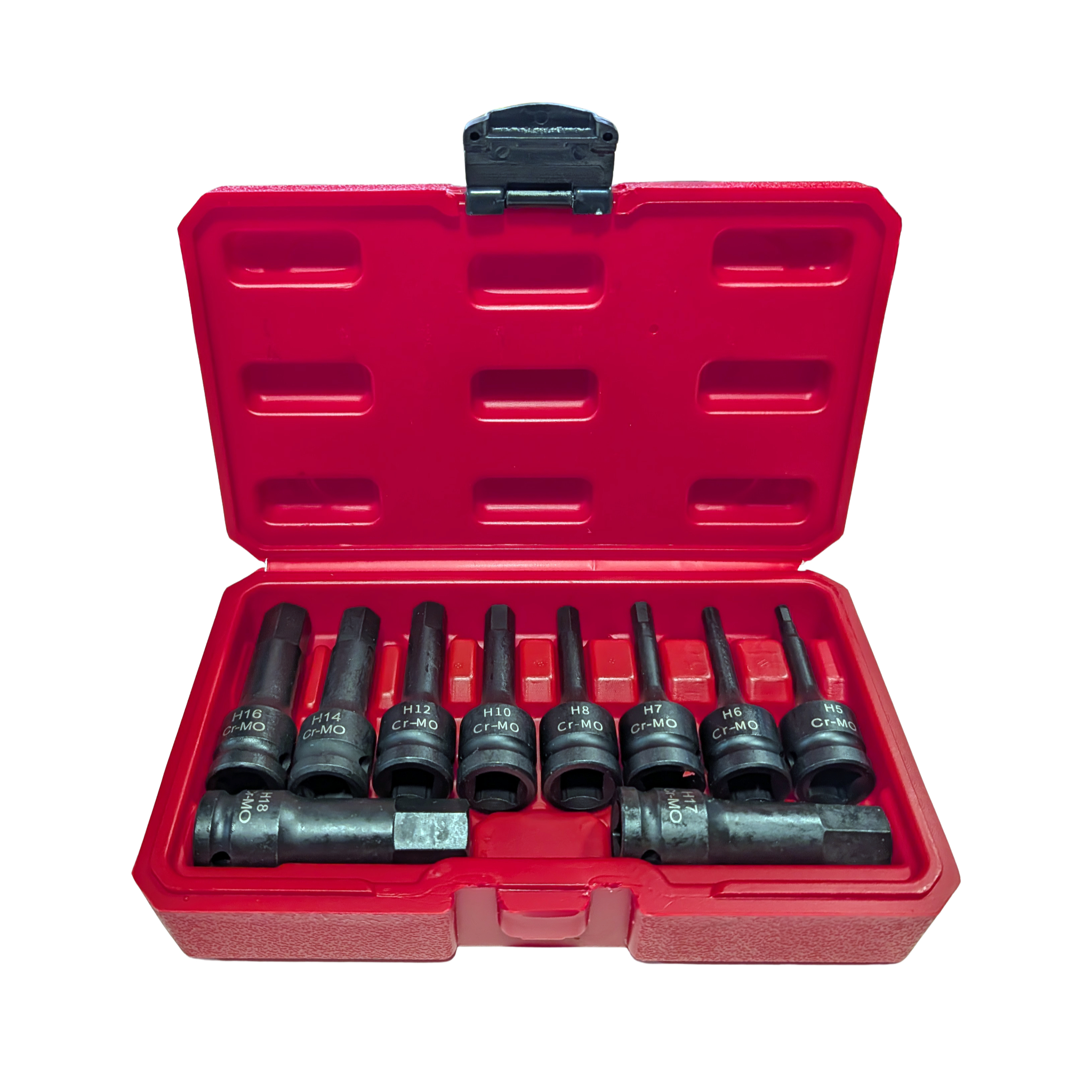 10-Piece 1/2" Drive CR-MO Impact Hex Alan Key Socket Set H5-H18