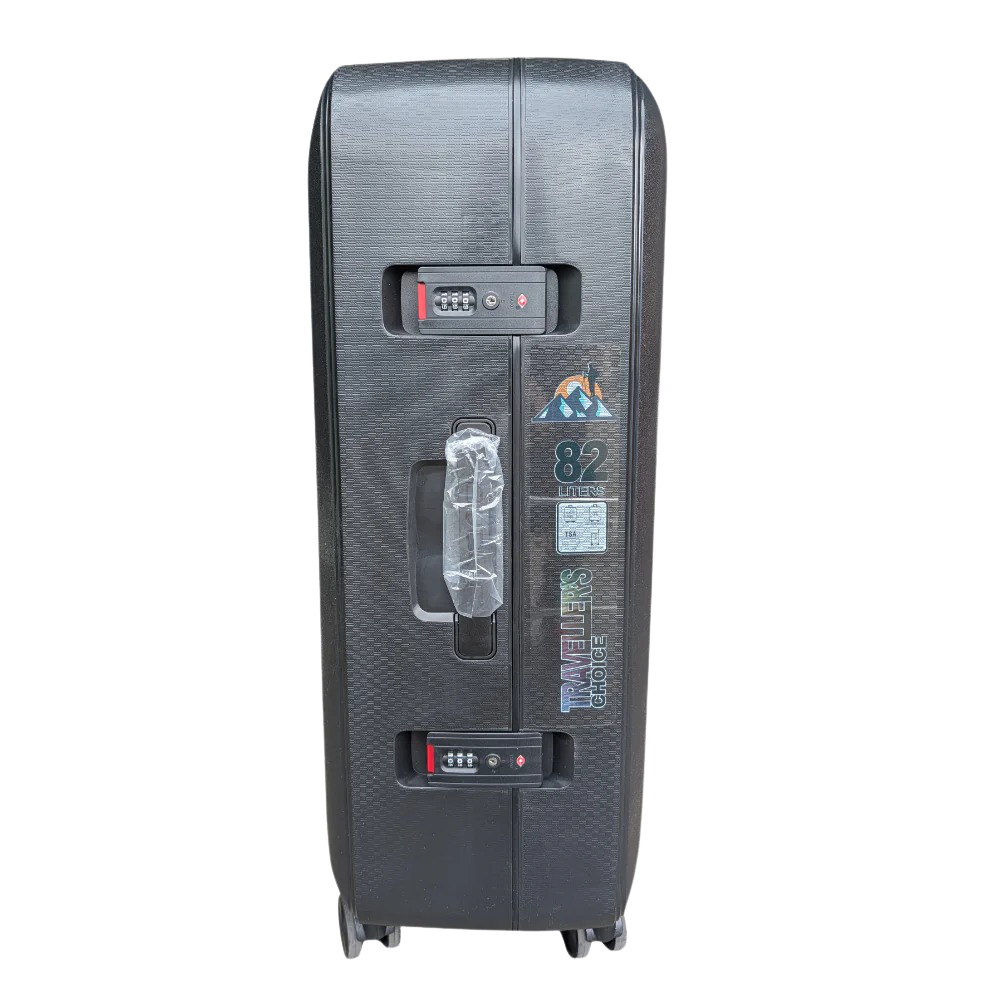 Solid X 3 Piece Hard Shell Luggage Suitcase Set in Black