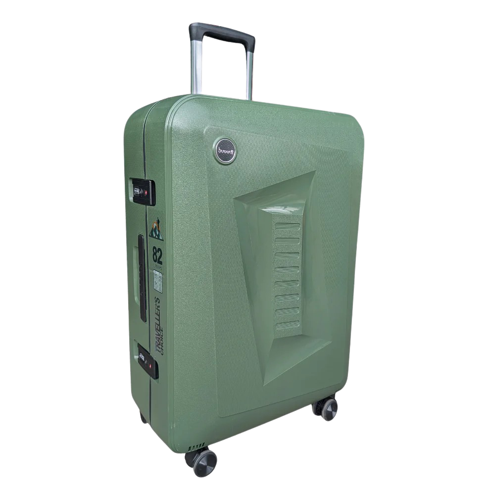 Solid X 3 Piece Hard Shell Luggage Suitcase Set in Olive Green