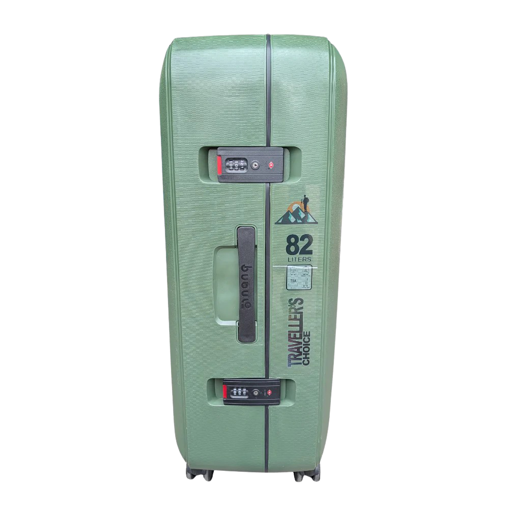 Solid X 3 Piece Hard Shell Luggage Suitcase Set in Olive Green