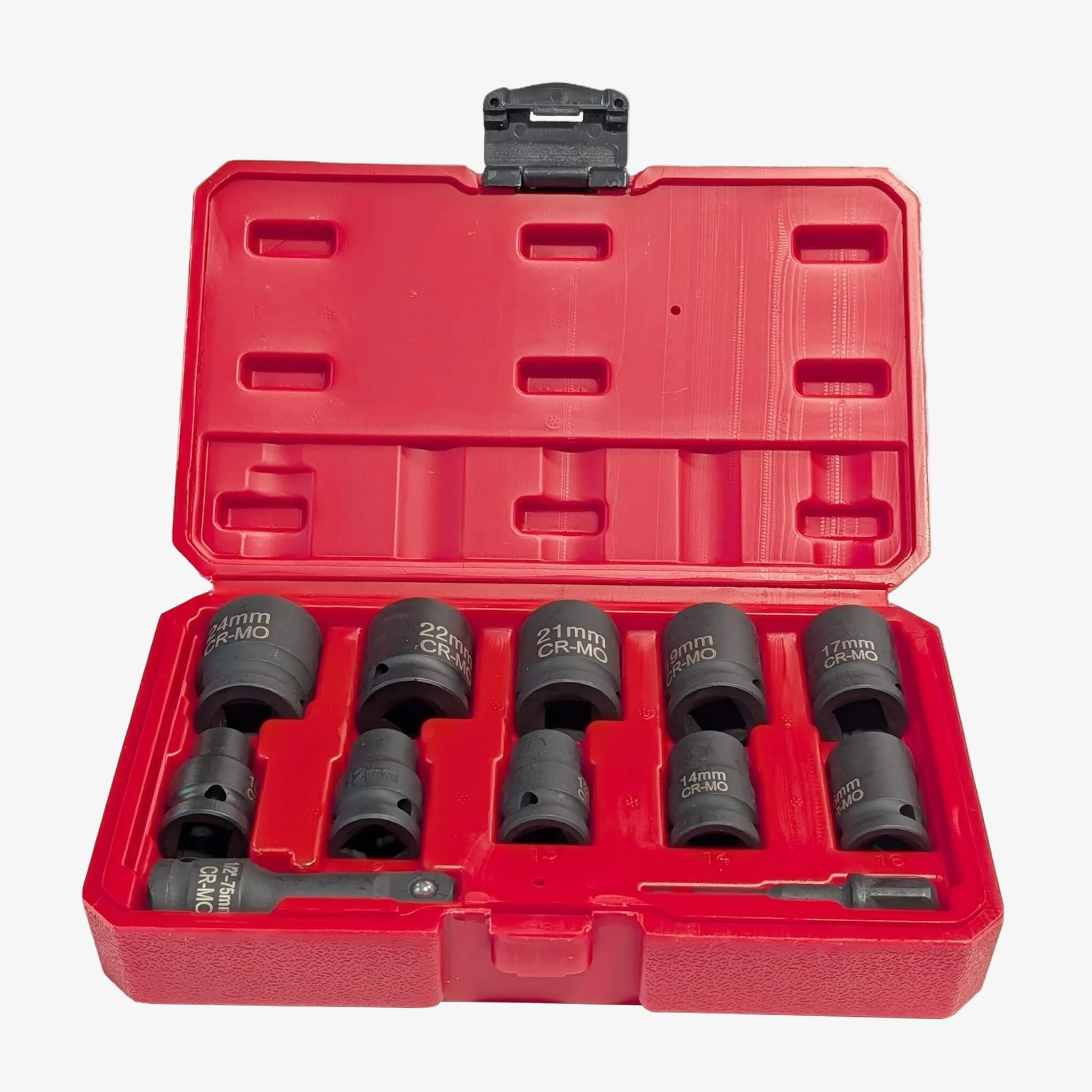 Solid X 12-Piece 1/2" Drive CR-MO Short Impact Socket Set