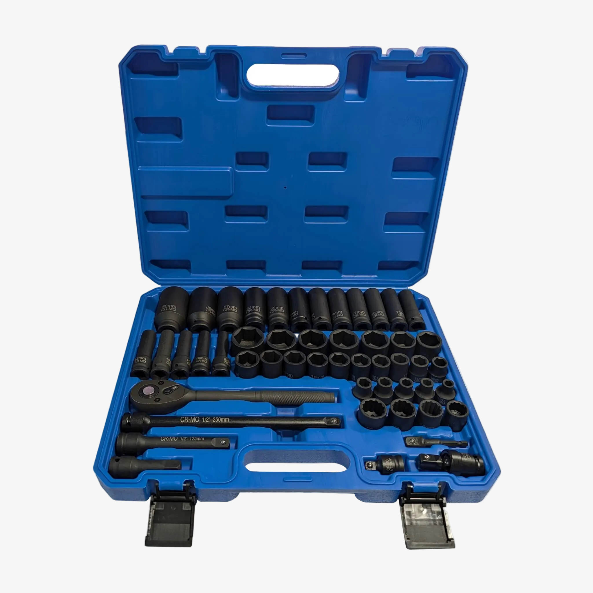 Solid X 50-Piece 1/2" Drive CR-MO Combination Impact Socket Set