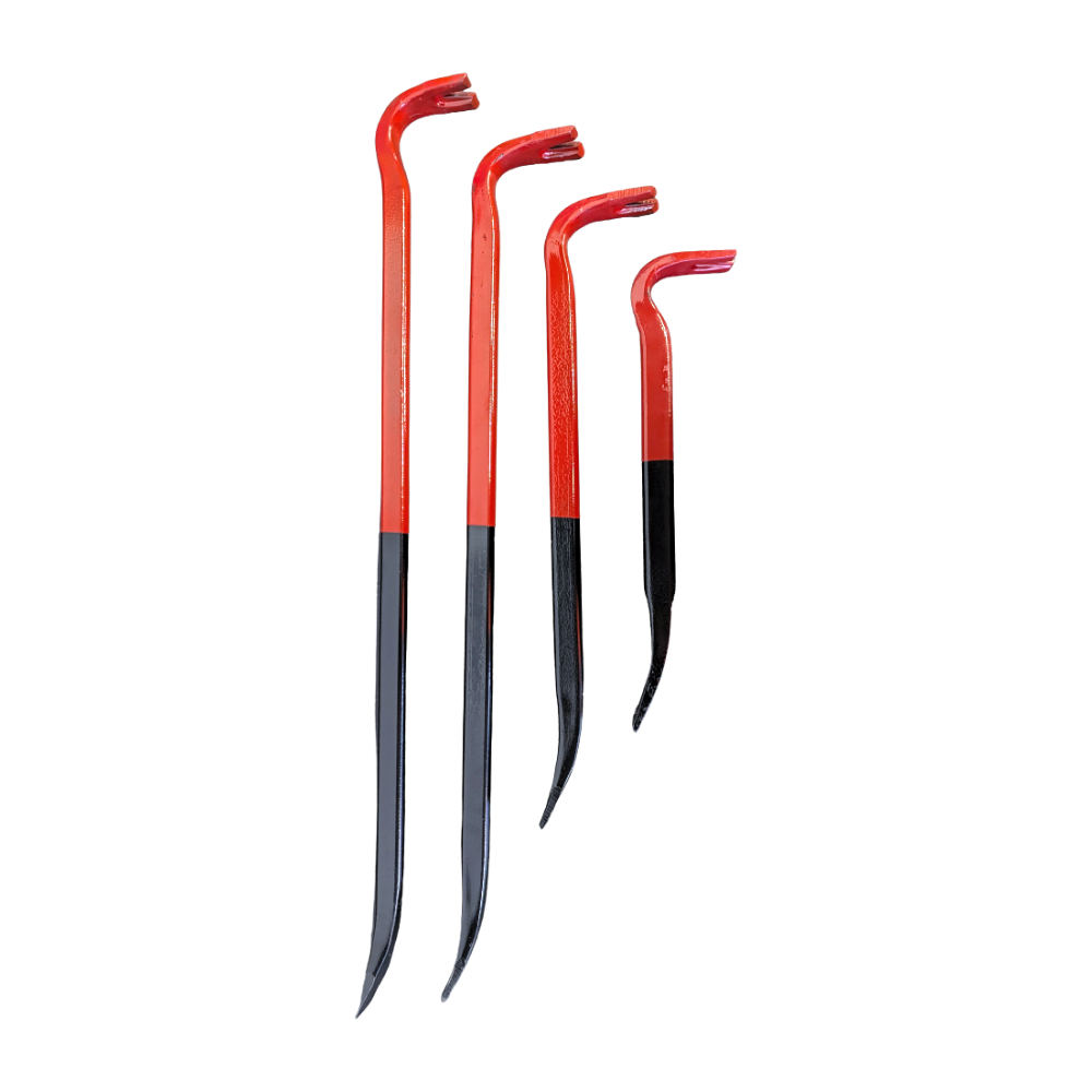 Solid X High Tensile Wrecking Bar Set of 4 - 450mm, 600mm, 700mm & 900mm