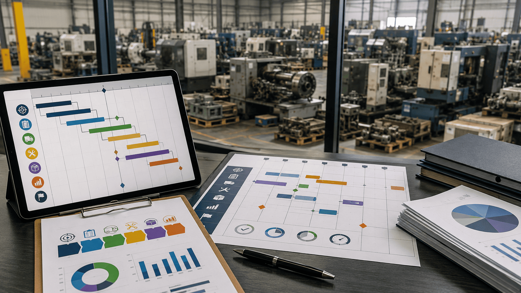 Industrial liquidation schedule showing sales milestones, asset marketing stages, and removal deadlines.