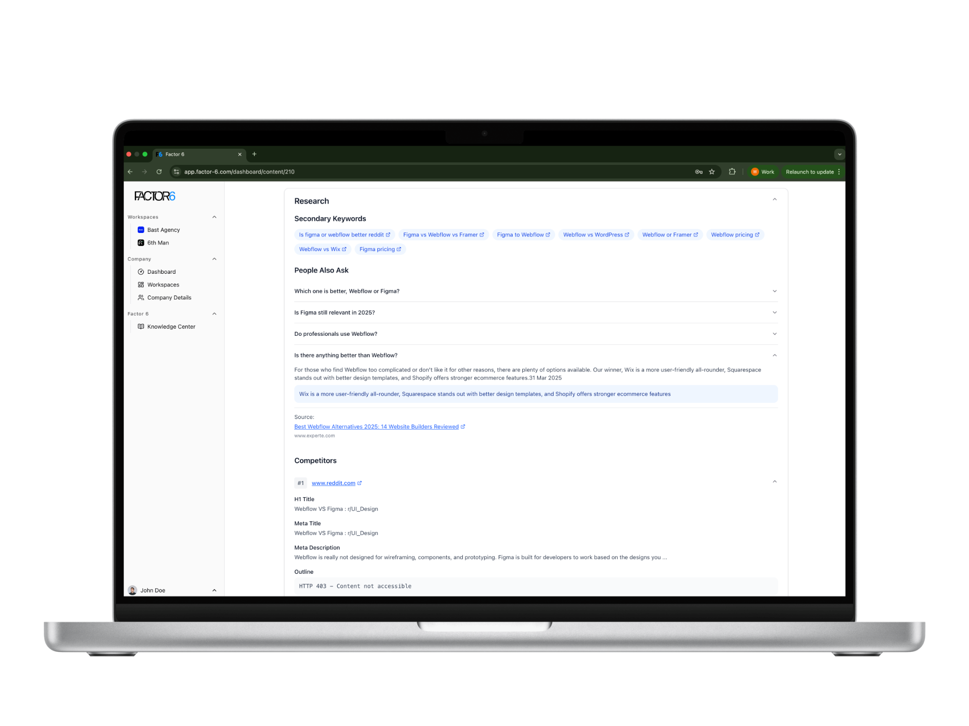 Deep SERP and competitor research