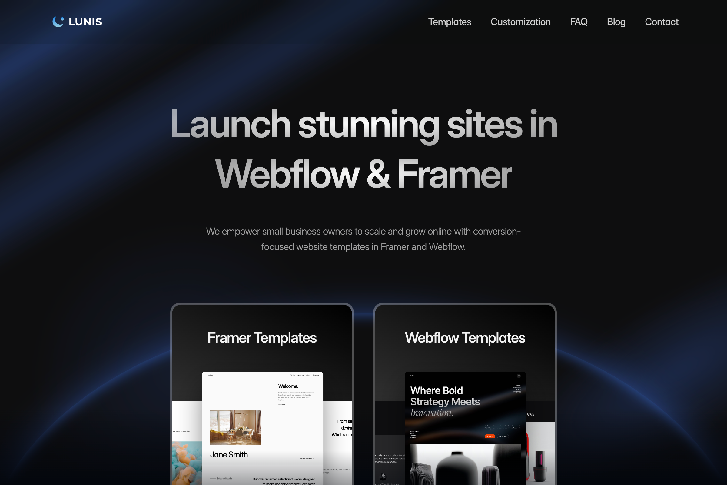 Lunis Design Website