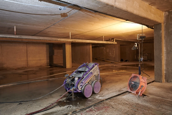 Sanierung einer Tiefgarage an der Kampstraße in Dortmund mit Tragwerksplanung und statischer Beurteilung der Stahlbetonkonstruktion durch Wehlmann Ingenieure im Auftrag des Spar- und Bauvereins eG Dortmund