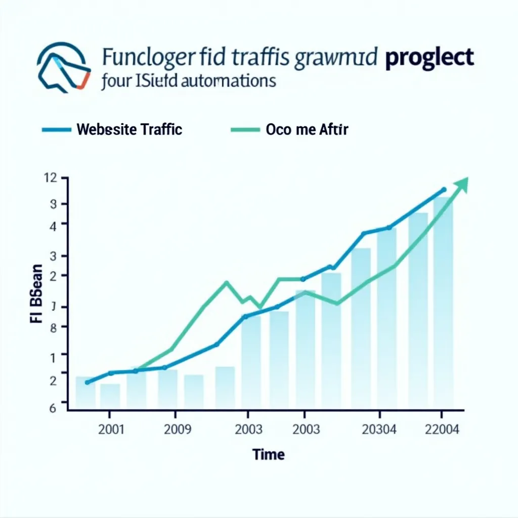 AI SEO Automation Case Study Infographic Infographic: Traffic growth after AI SEO automation