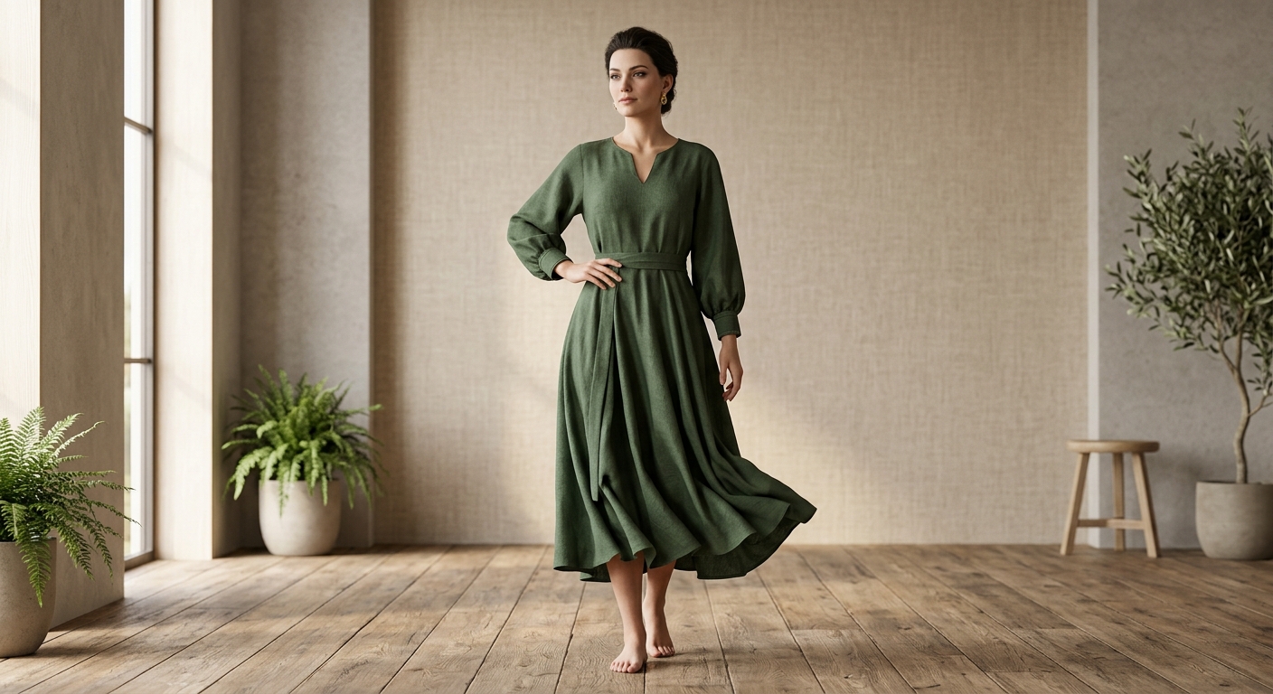 3D visualization of a garment highlighting fabric drape and fit