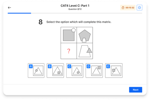 Example Cat 4 Question CAT4 Practice Tests | Online CAT4 Test Preparation | Atom