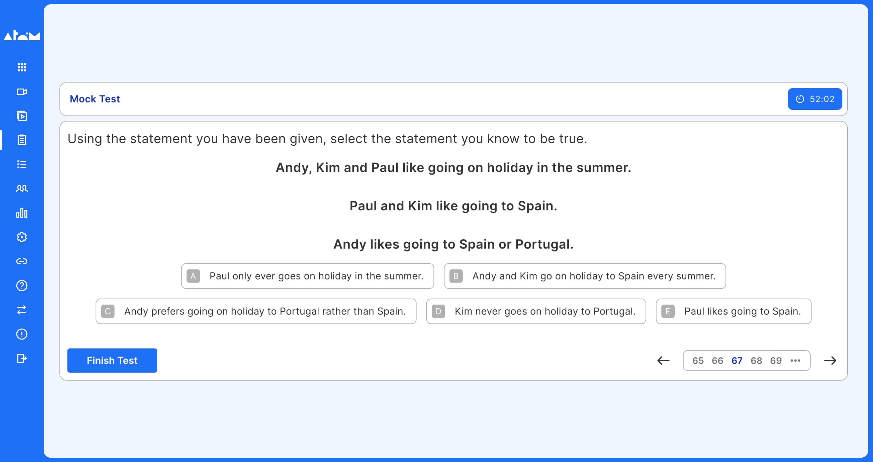 Using logic question example