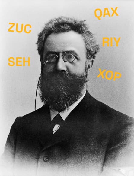 Hermann Ebbinghaus and some of his nonsense syllables