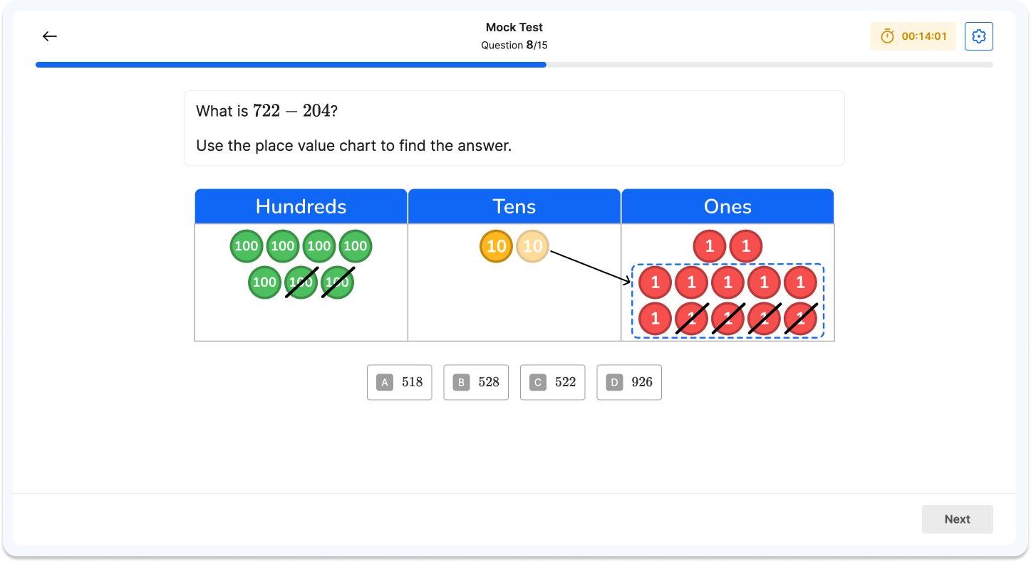 8+ maths mock test on Atom