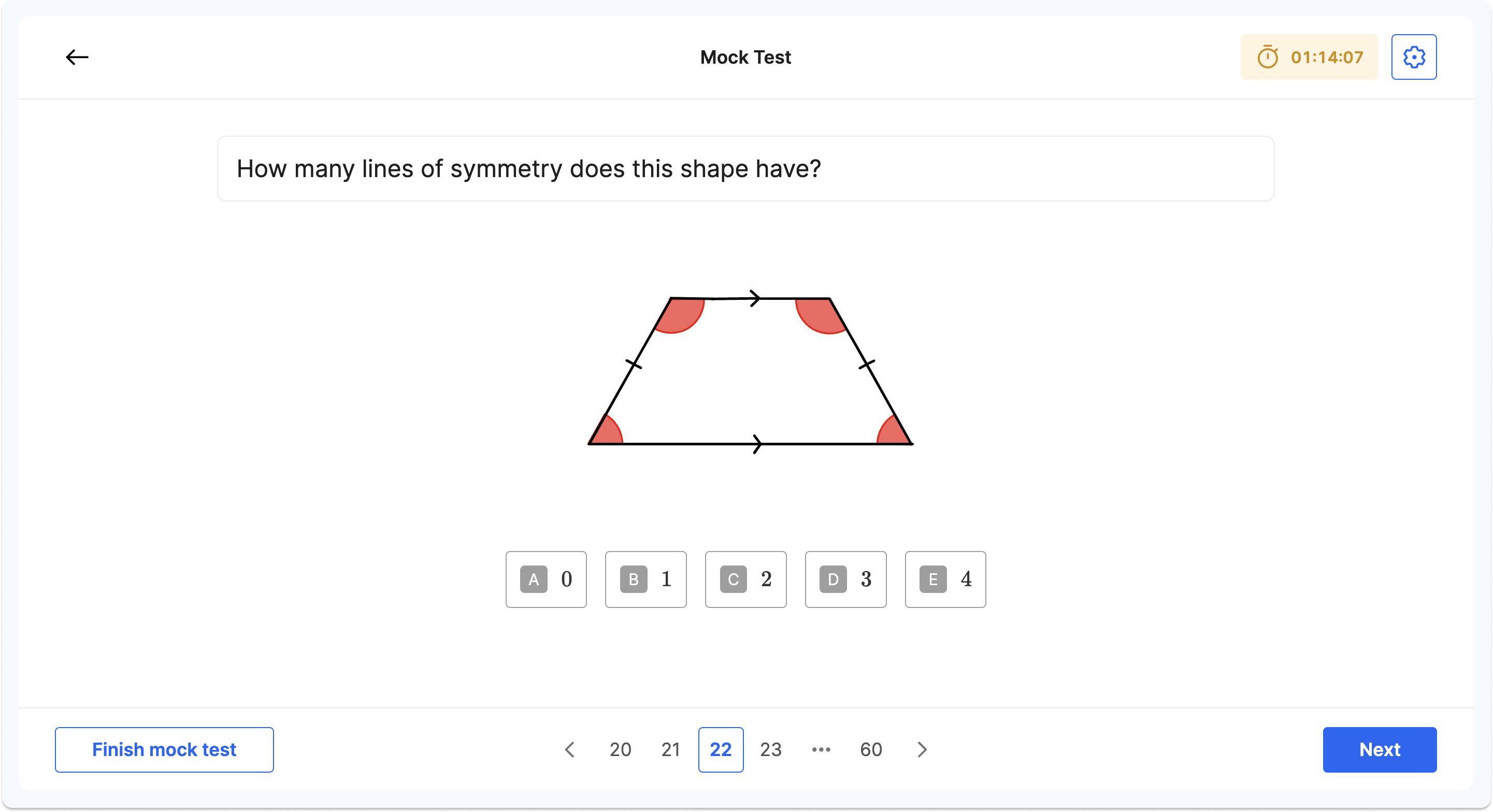 An example question from an Atom mock test for the Tonbridge School second stage maths exam