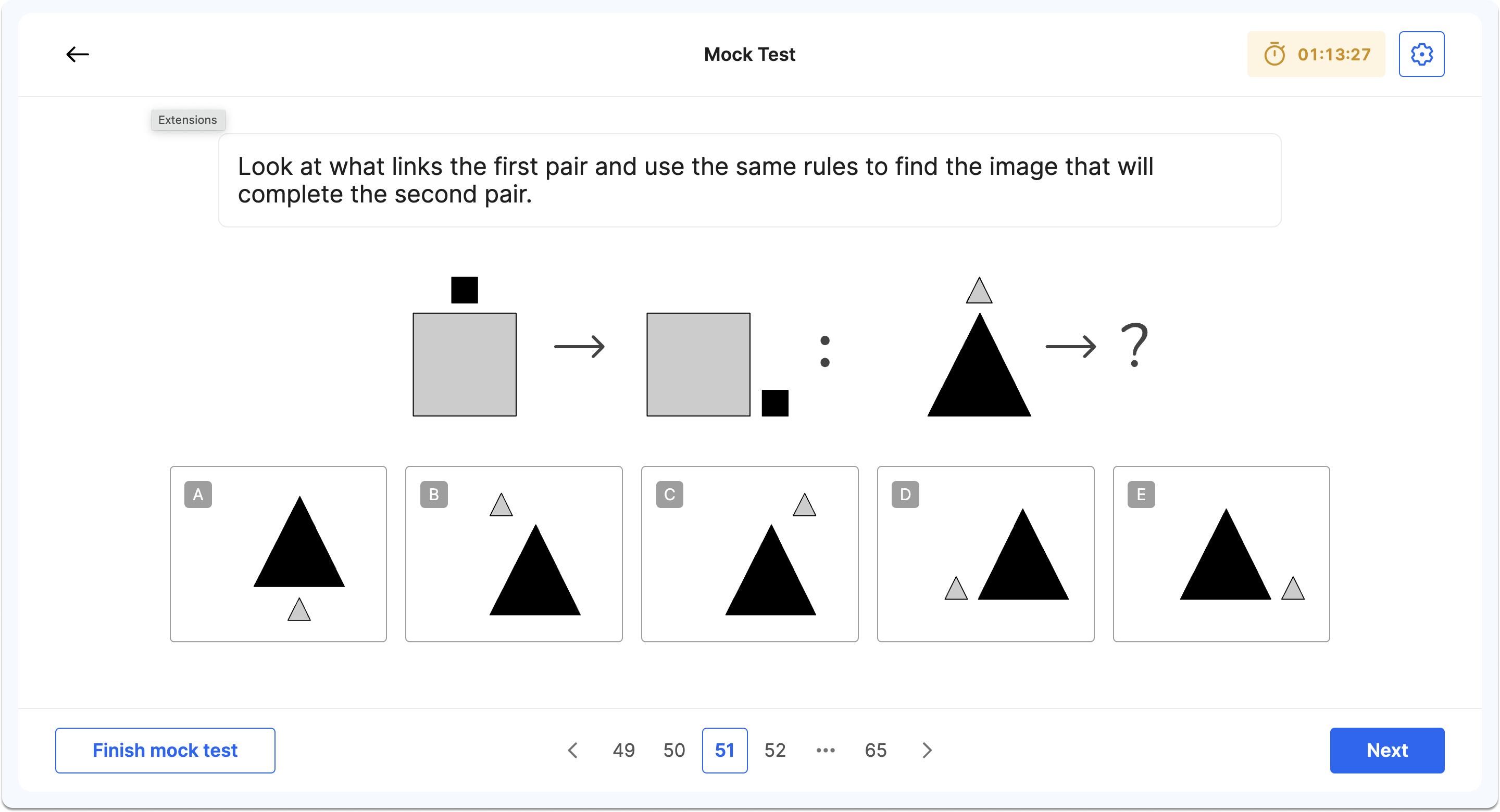 An example question from a Highgate School 11+ mock exam on Atom